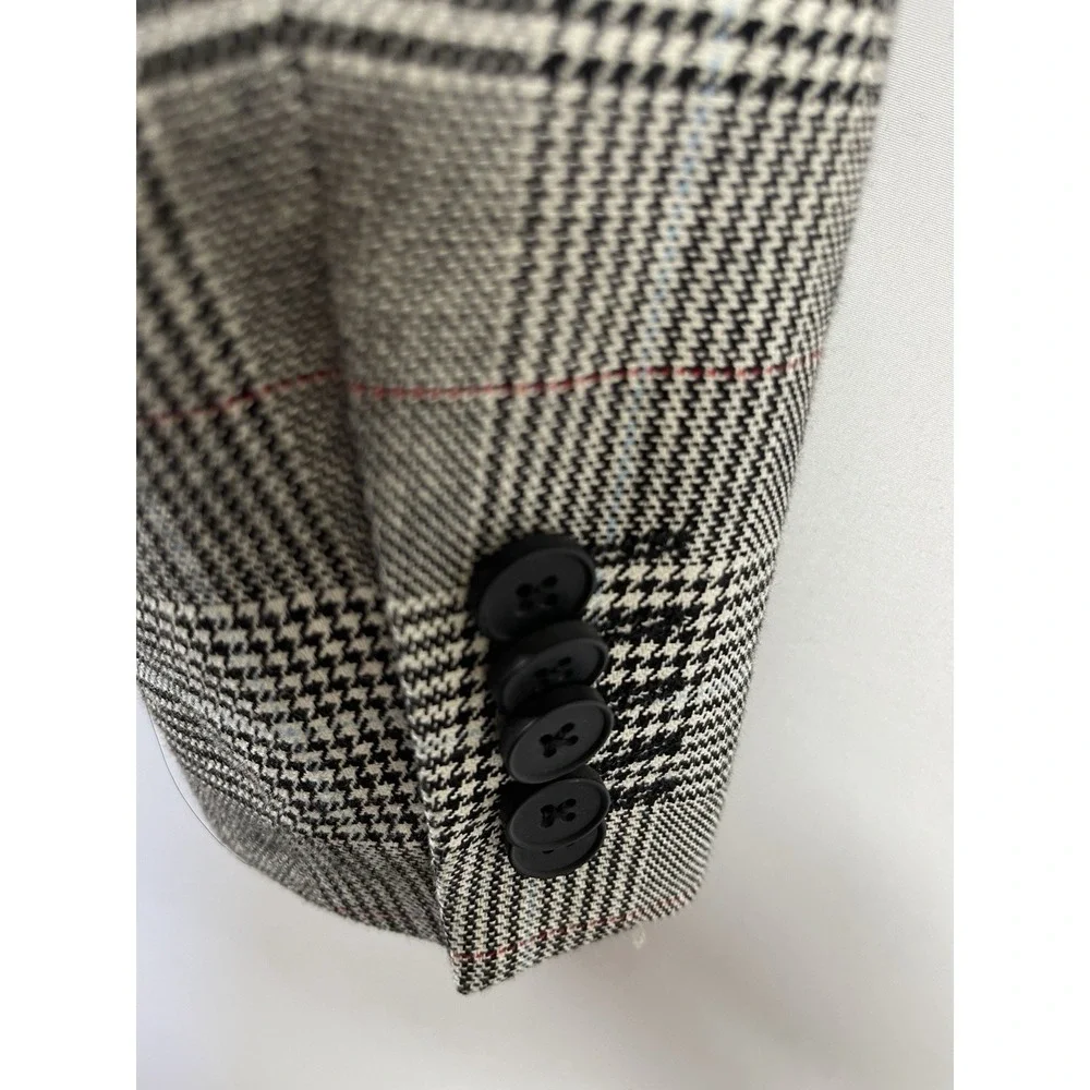 Heart and Dagger Mens Cotton Blend Sport Coat Blazer 38R Gray Double Vented